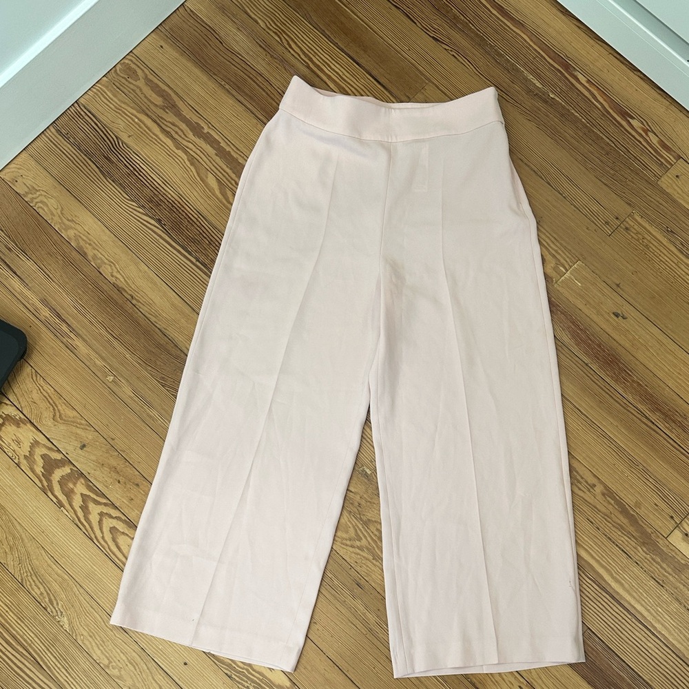 Zara Blush Pink Wide Leg Pants
